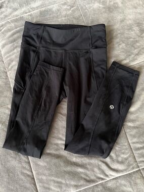 lululemon athletica Black Zip Pocket Workout Leggings Size 4